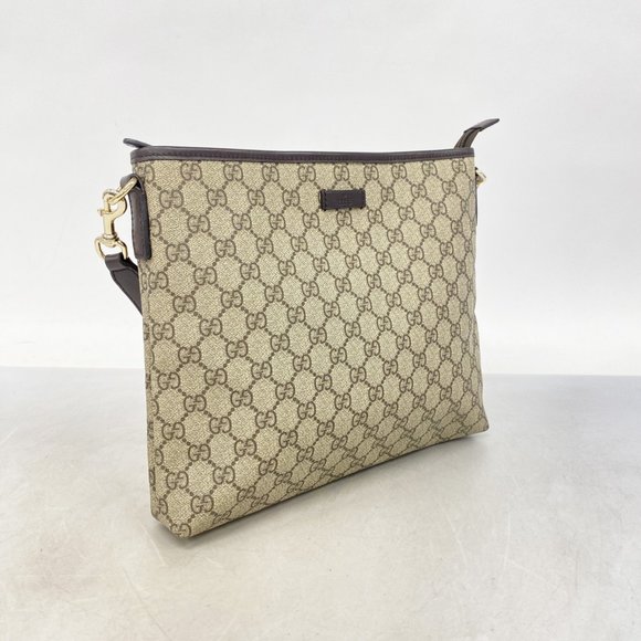 Gucci Shoulder Bag GG Supreme 388924 Brown Champagne Men's Women's - Picture 2 of 12